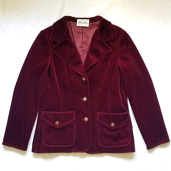 Vintage 1960s Velvet Blazer Skirt- MINT CONDITION! - Picture 2 of 8